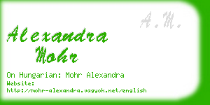 alexandra mohr business card